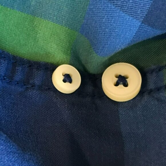 Abercrombie & Fitch Men's Long Sleeve Muscle Shirt Size Small Blue Green Plaid - Picture 12 of 15